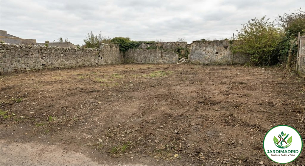Terreno completamente nivelado y preparado para construcción